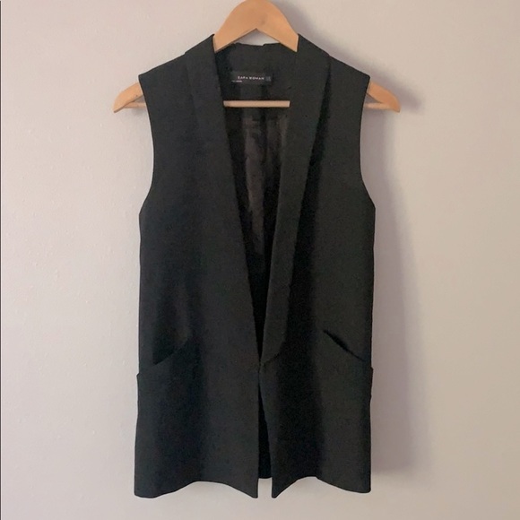 Zara Jackets & Blazers - Zara Black Sleeveless Vest